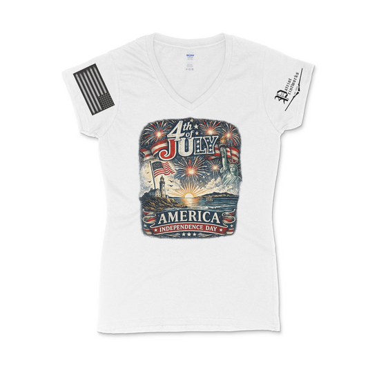 Americana Celebration Women's V-Neck T-Shirt