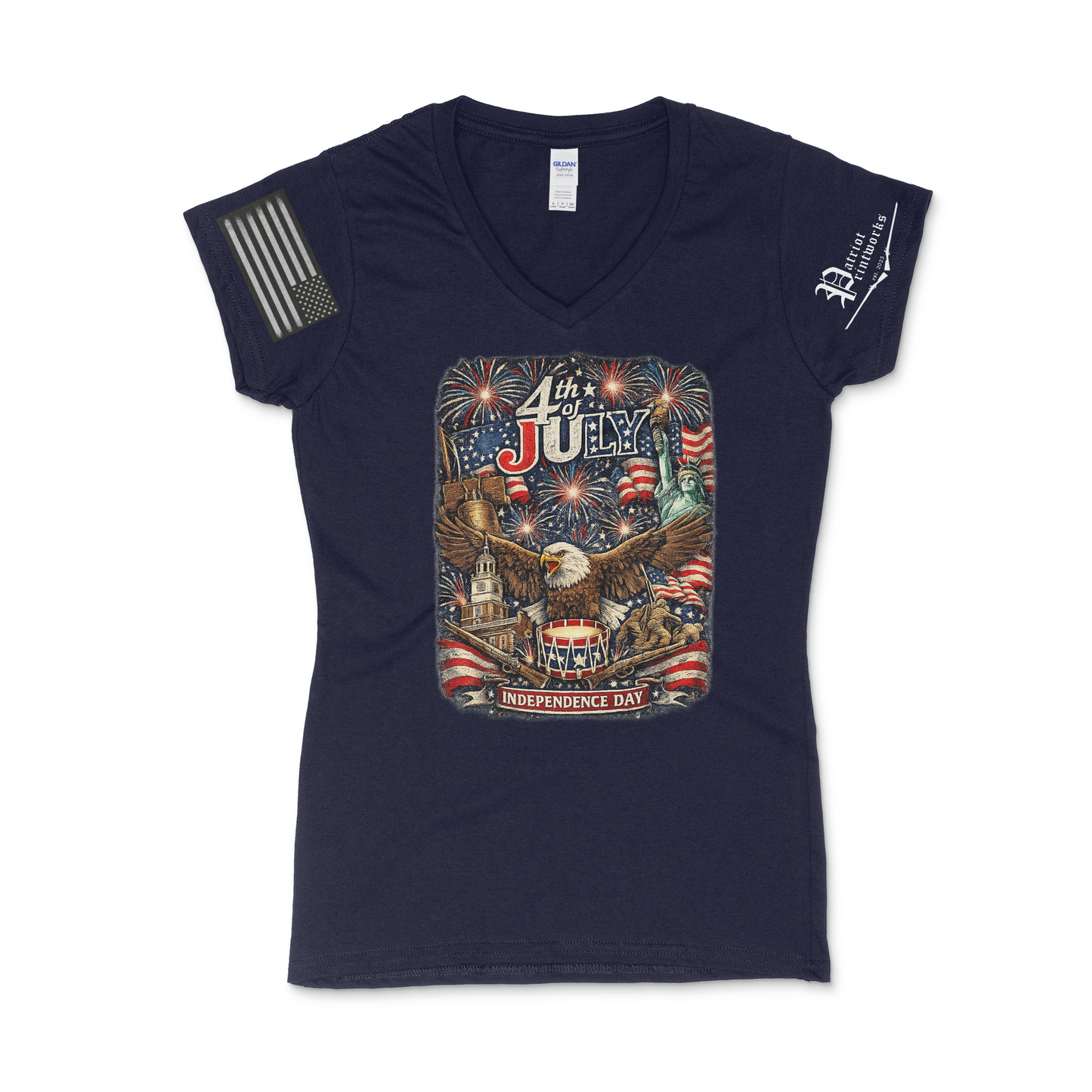 Patriotic Summer Women's V-Neck T-Shirt