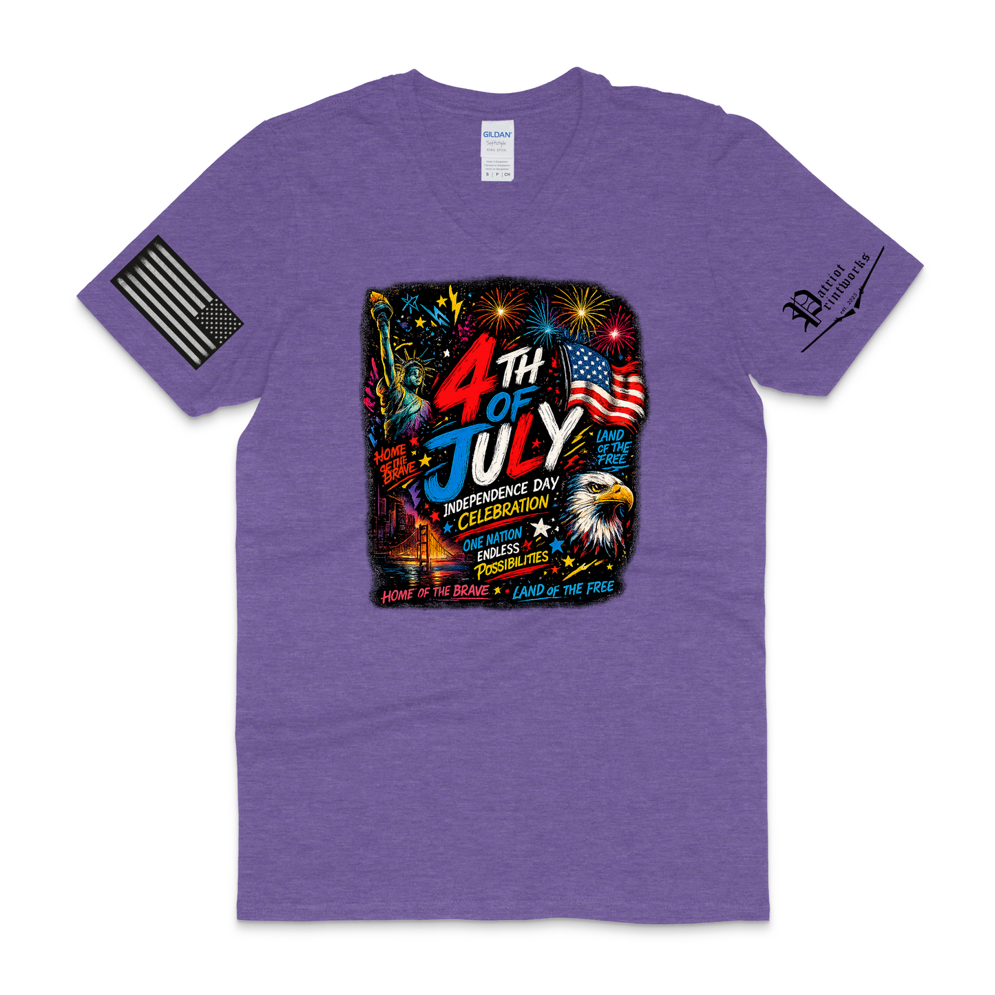 Independence Glow V-Neck T-Shirt