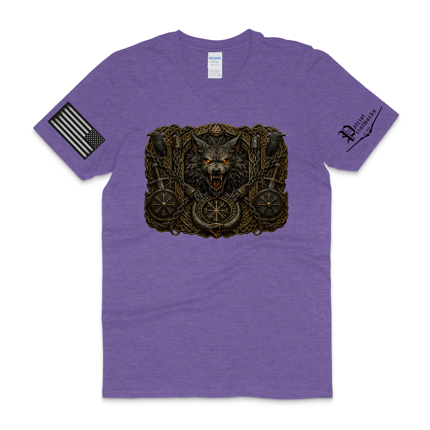 Bound Wolf of Ragnarok V-Neck T-Shirt