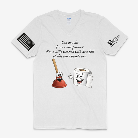 Can You Die From Constipation V-Neck T-Shirt