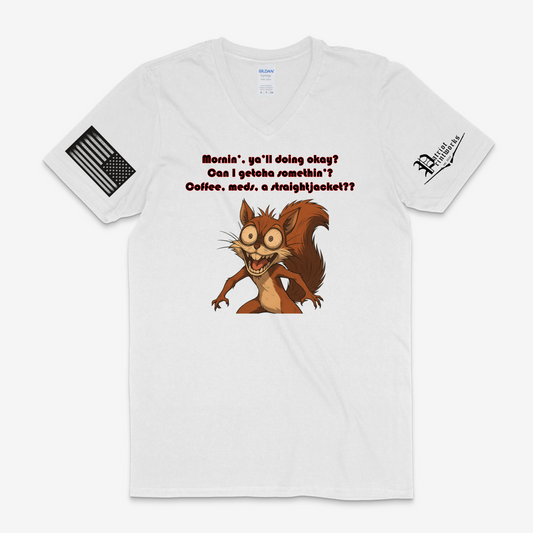 Coffee, Meds, Straightjacket V-Neck T-Shirt