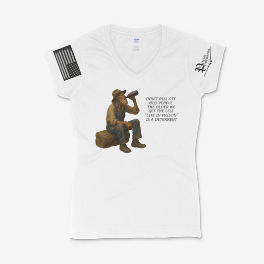 Life In Prison Ladies V-Neck T-Shirt