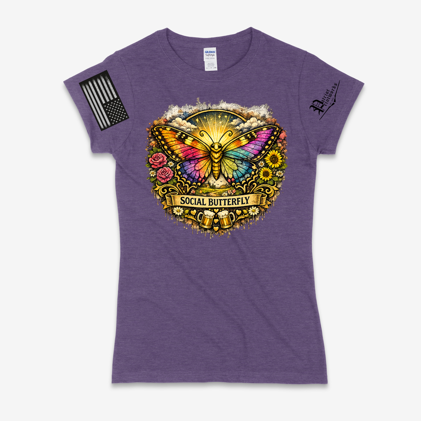 Social Butterfly Ladies T-Shirt