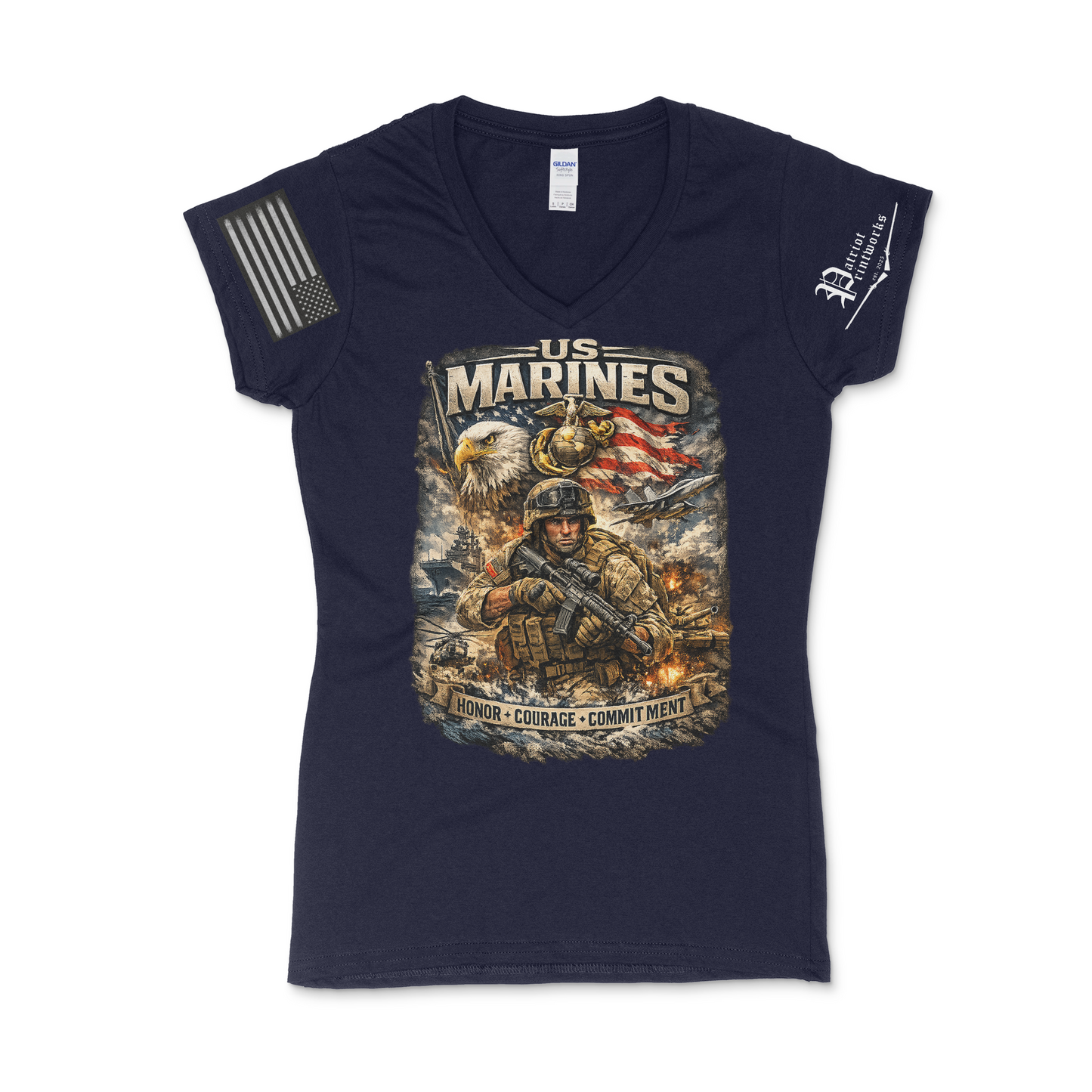 U.S.M.C. Women's V-Neck T-Shirt