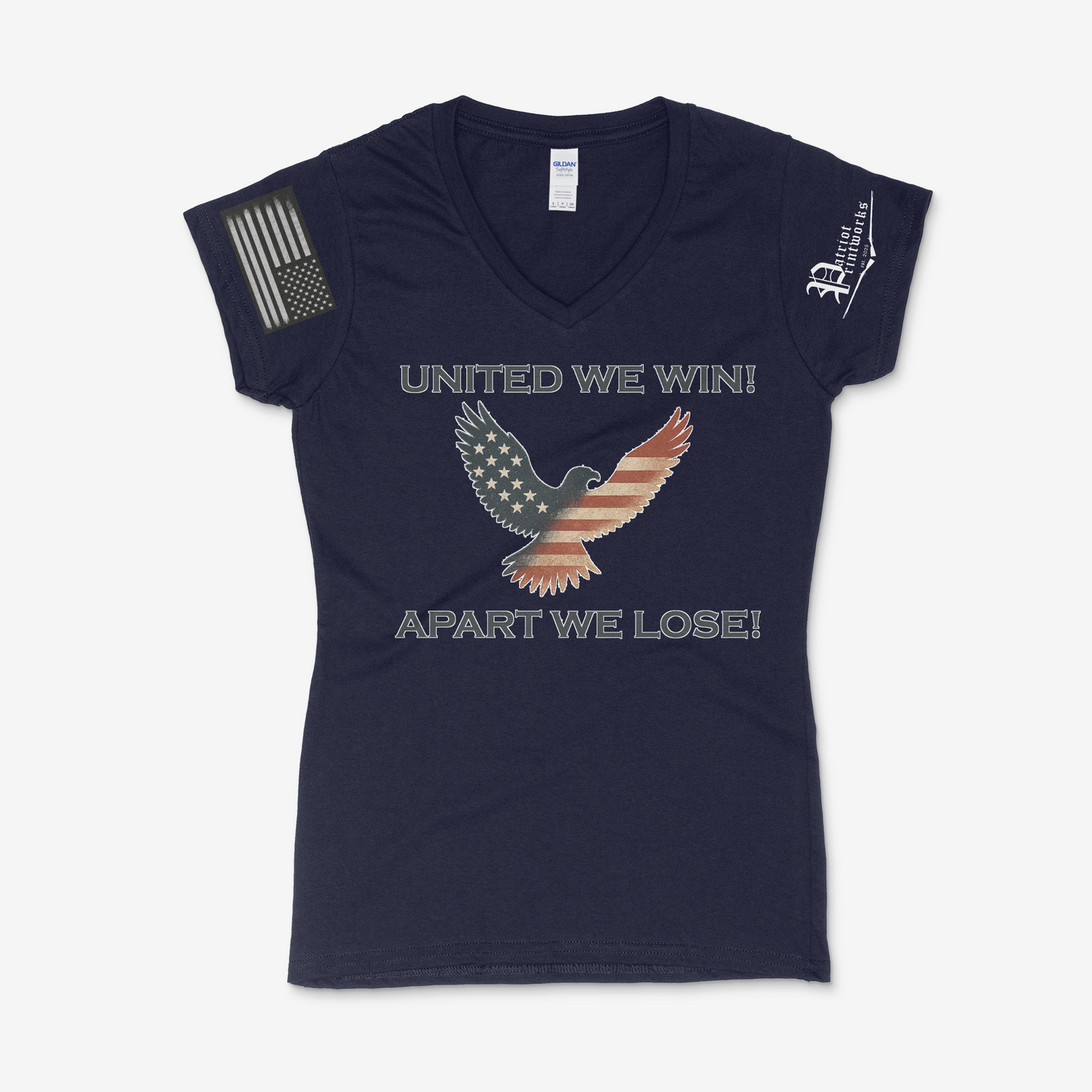 United We Win Ladies V-Neck T-Shirt