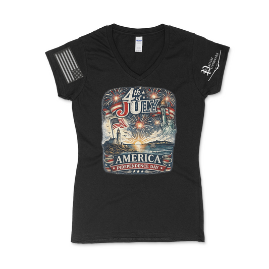 Americana Celebration Women's V-Neck T-Shirt