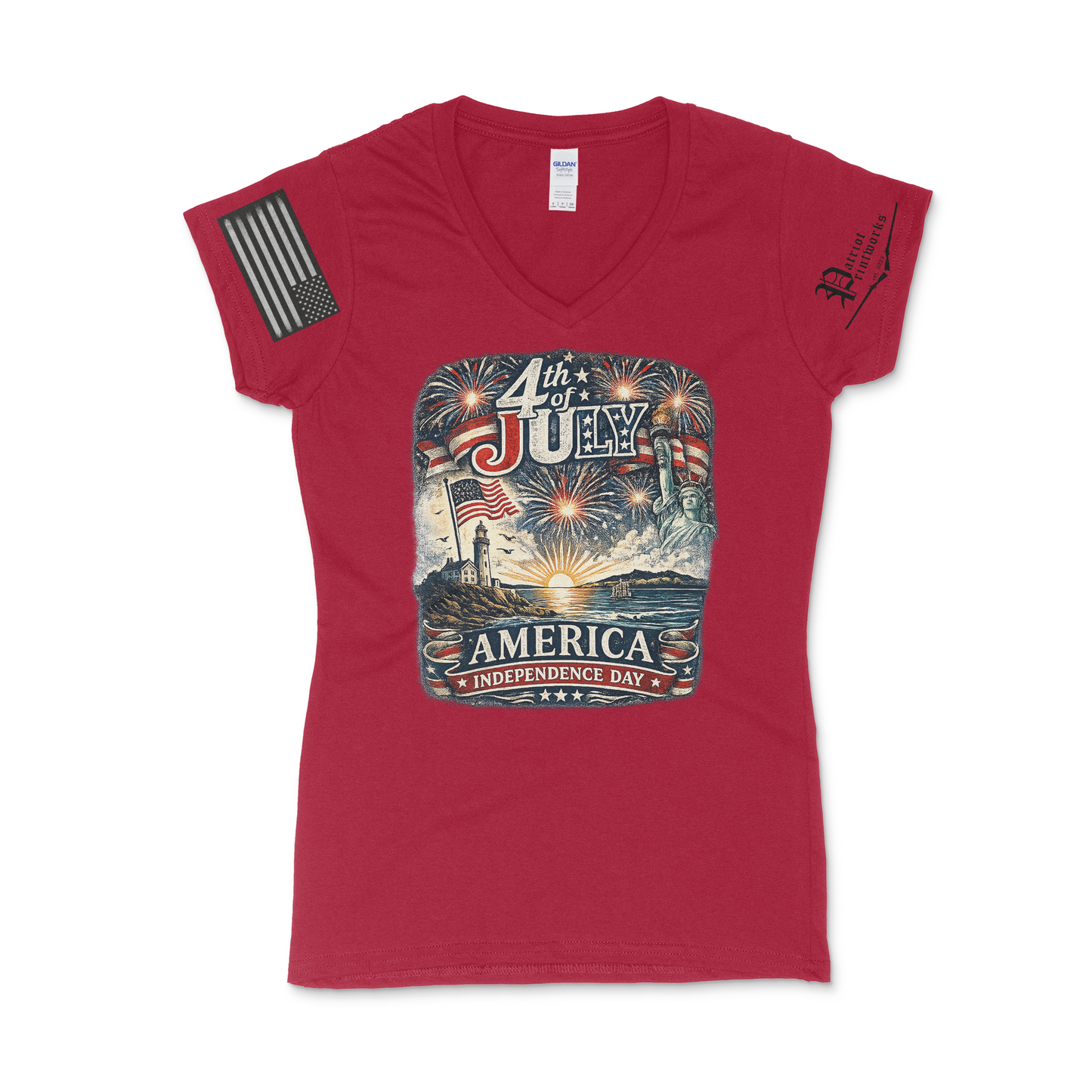 Americana Celebration Women's V-Neck T-Shirt