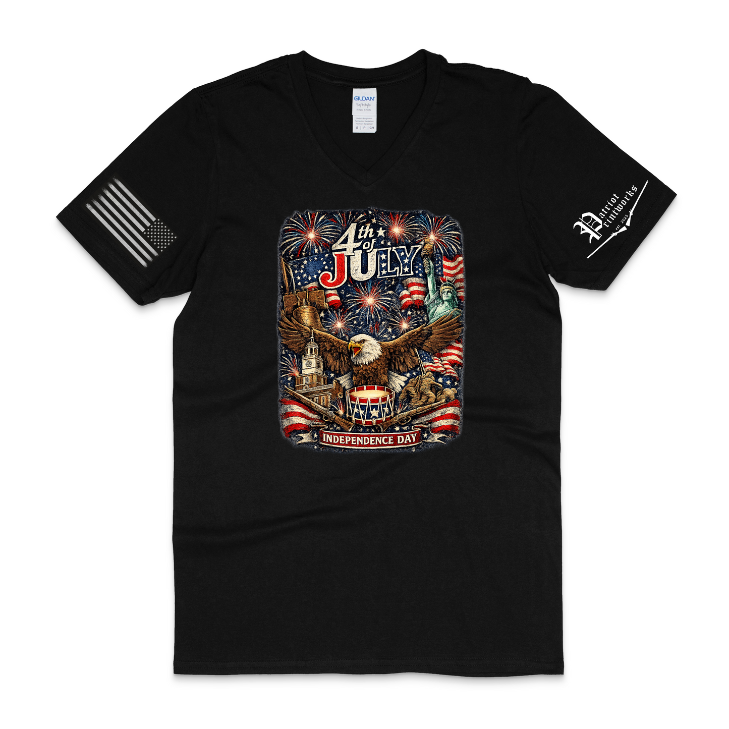 Patriotic Summer V-Neck T-Shirt