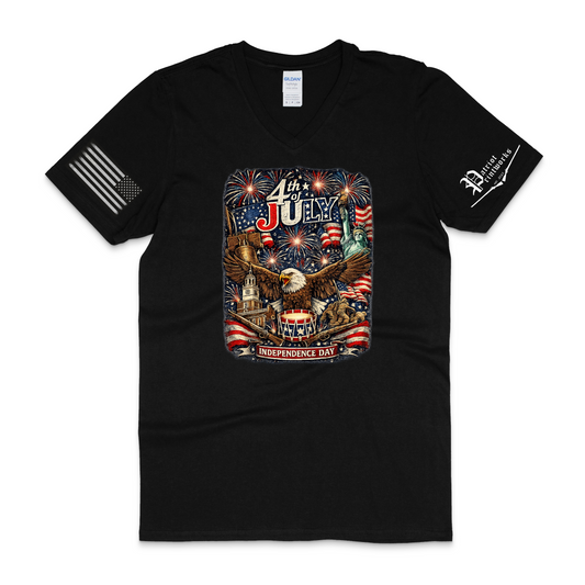 Patriotic Summer V-Neck T-Shirt