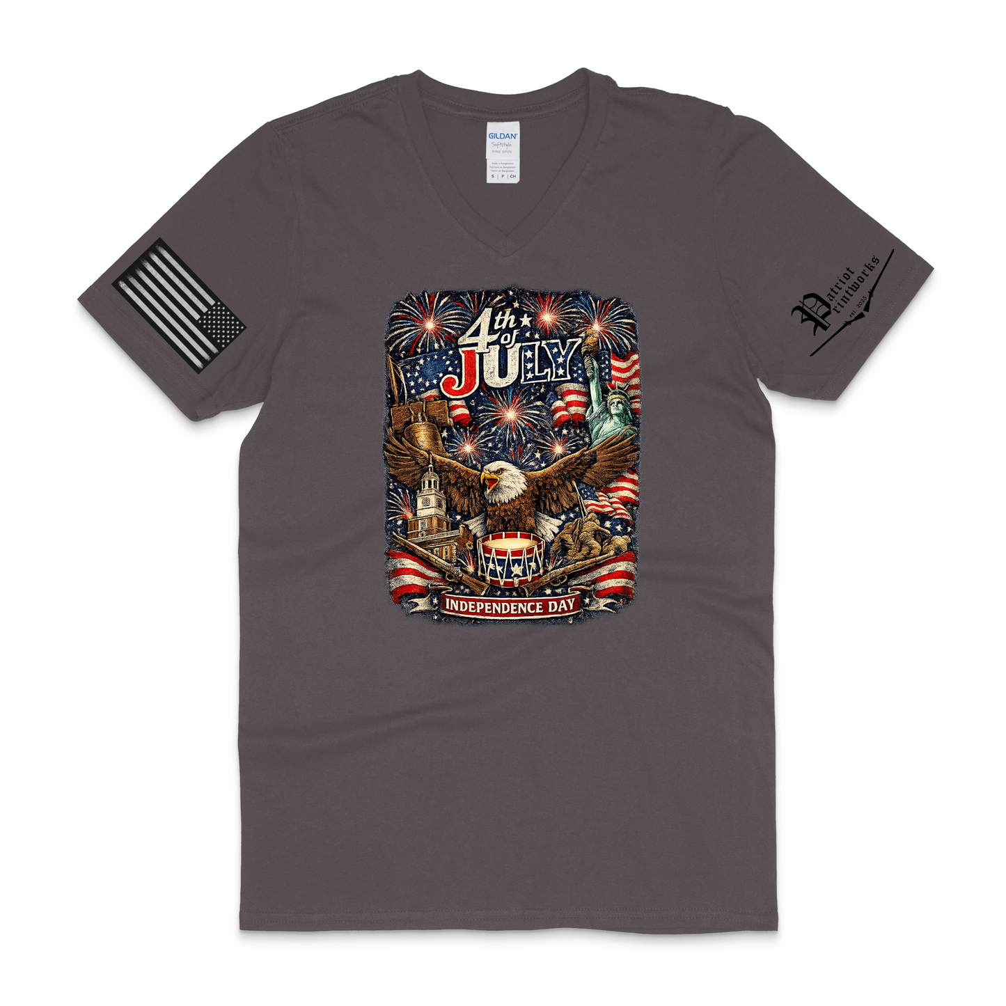 Patriotic Summer V-Neck T-Shirt