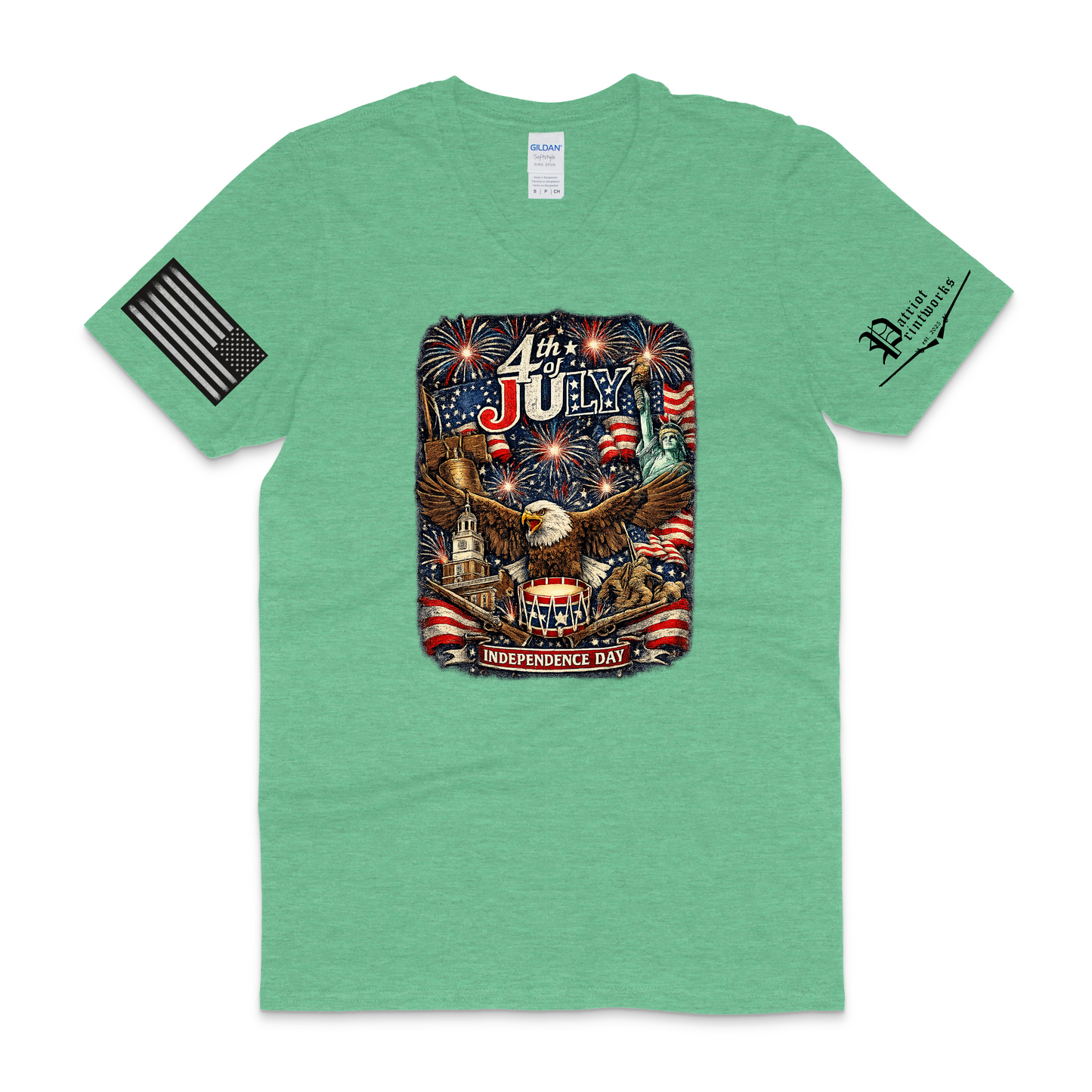Patriotic Summer V-Neck T-Shirt