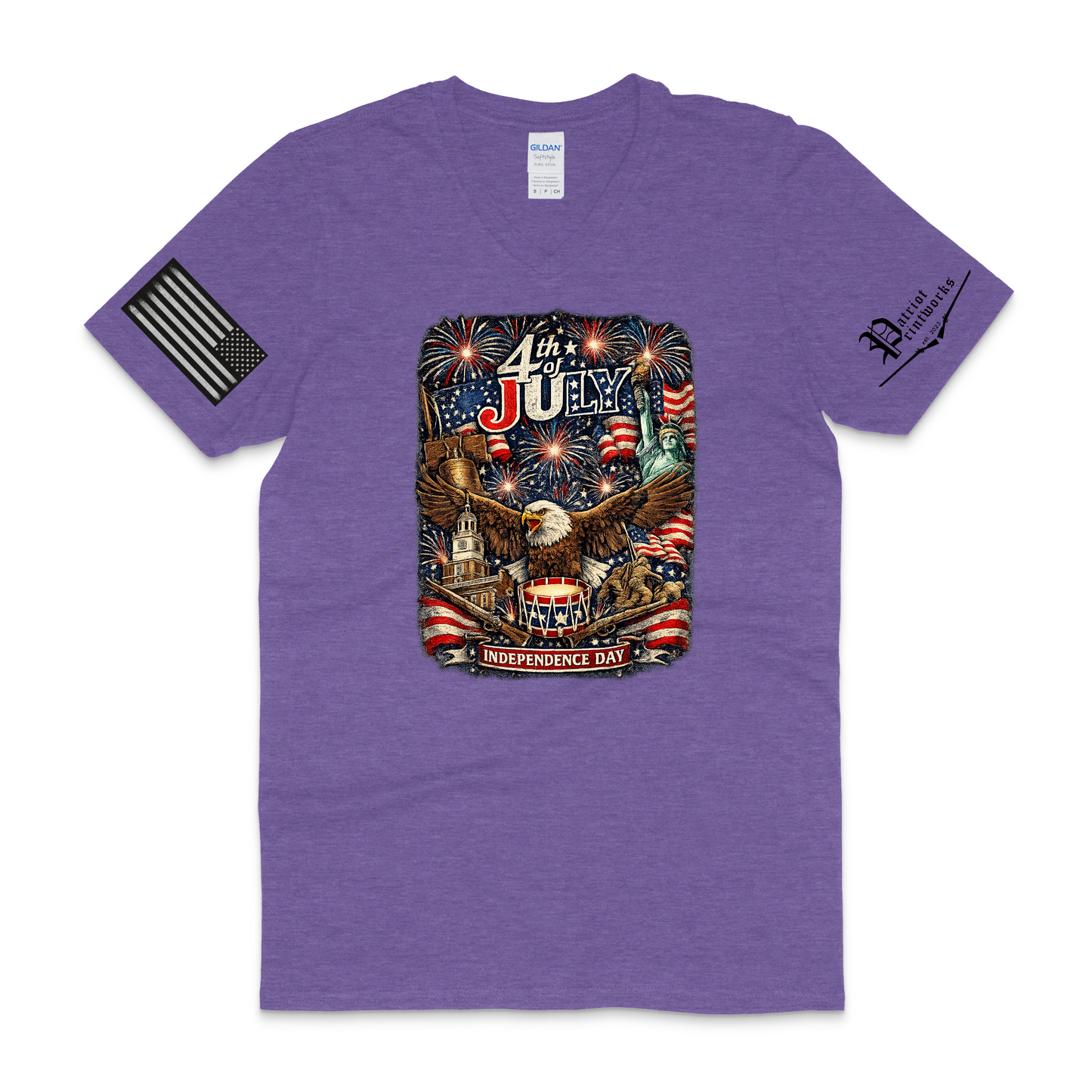 Patriotic Summer V-Neck T-Shirt