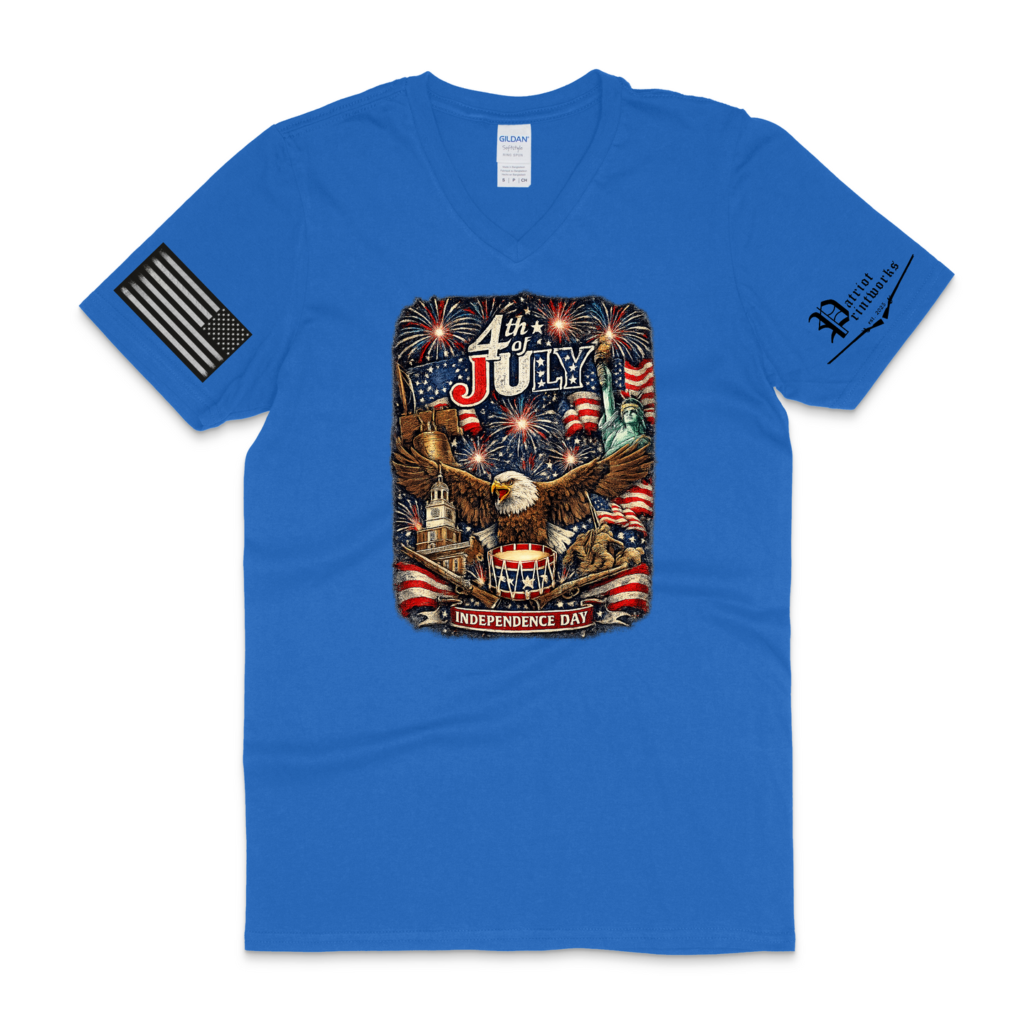 Patriotic Summer V-Neck T-Shirt