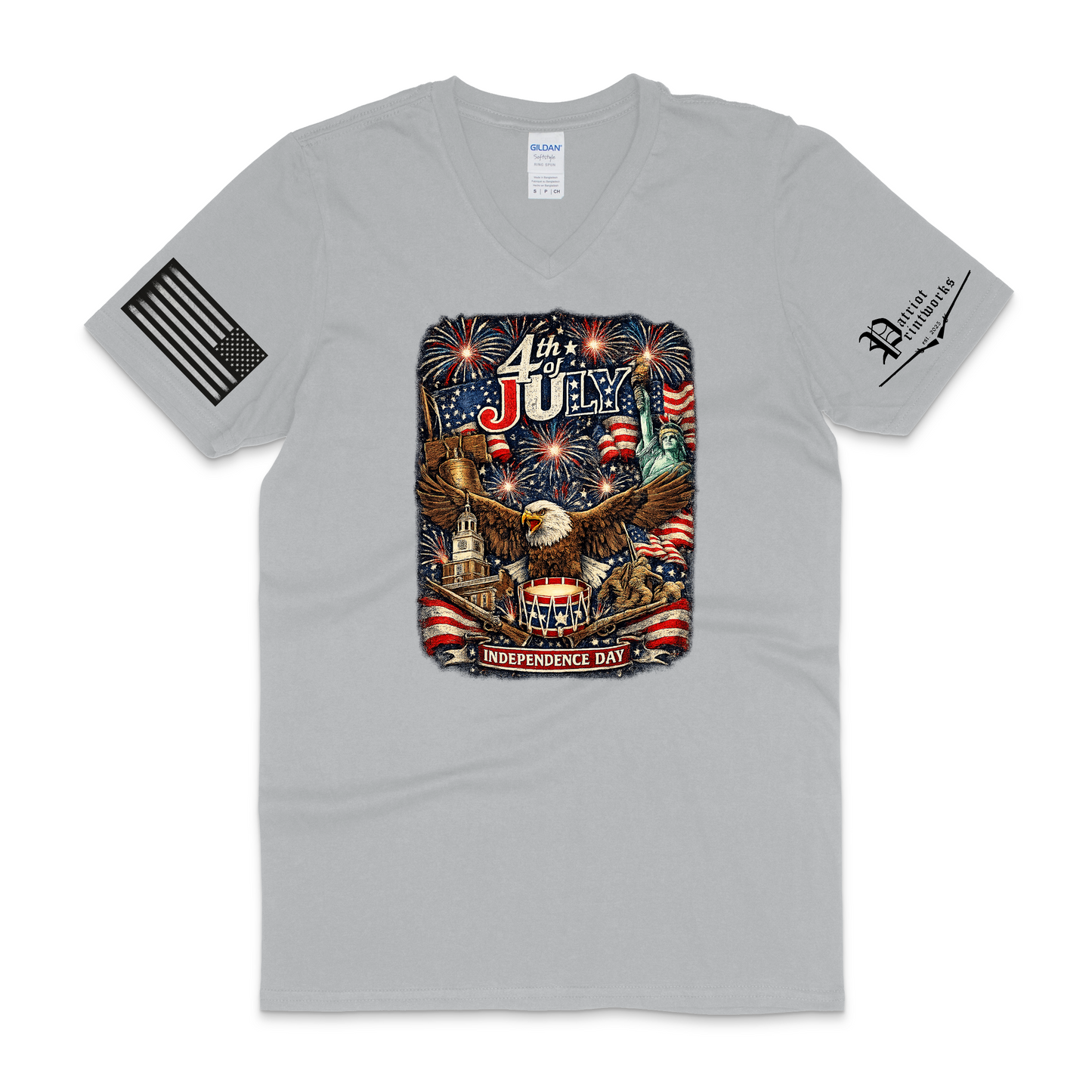 Patriotic Summer V-Neck T-Shirt