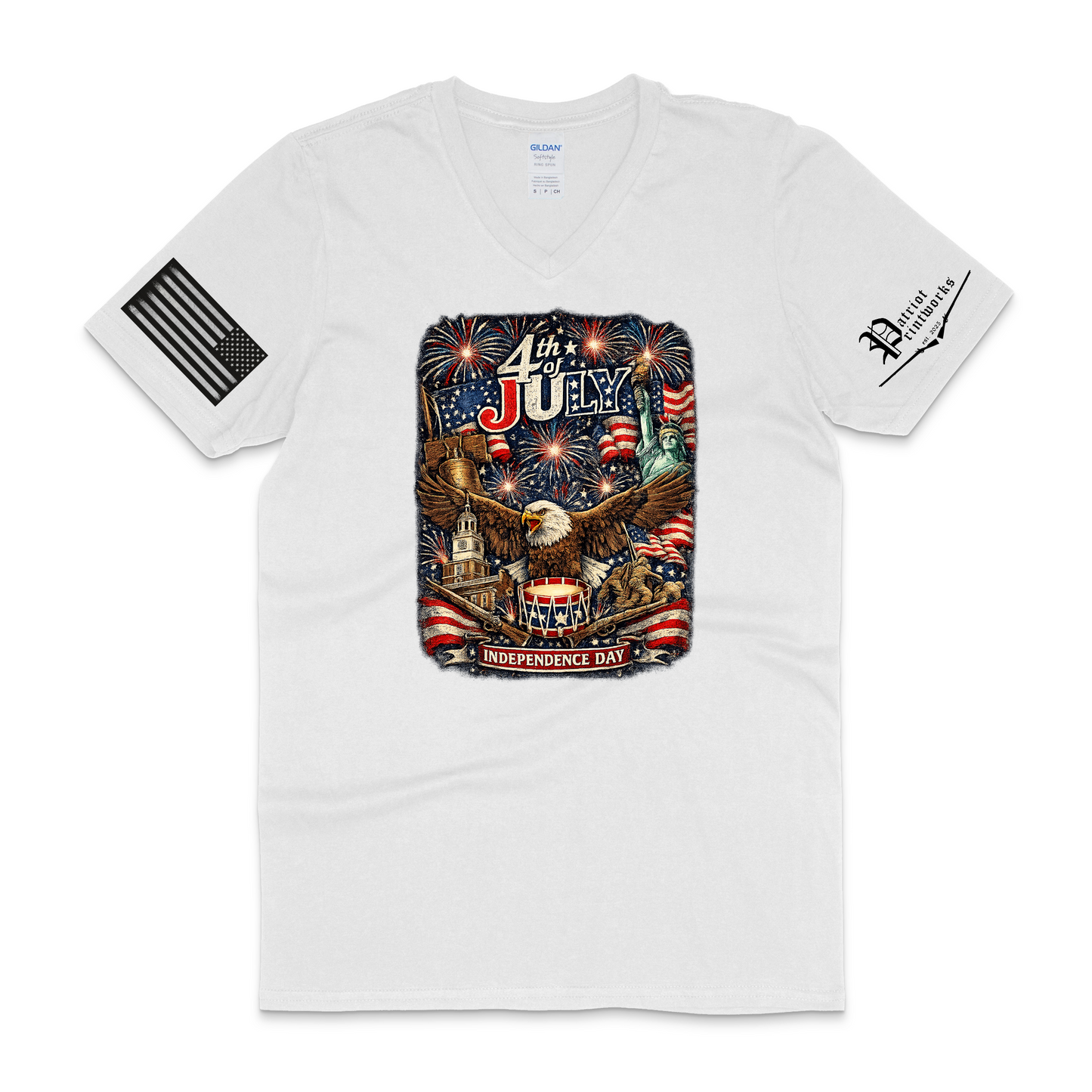 Patriotic Summer V-Neck T-Shirt