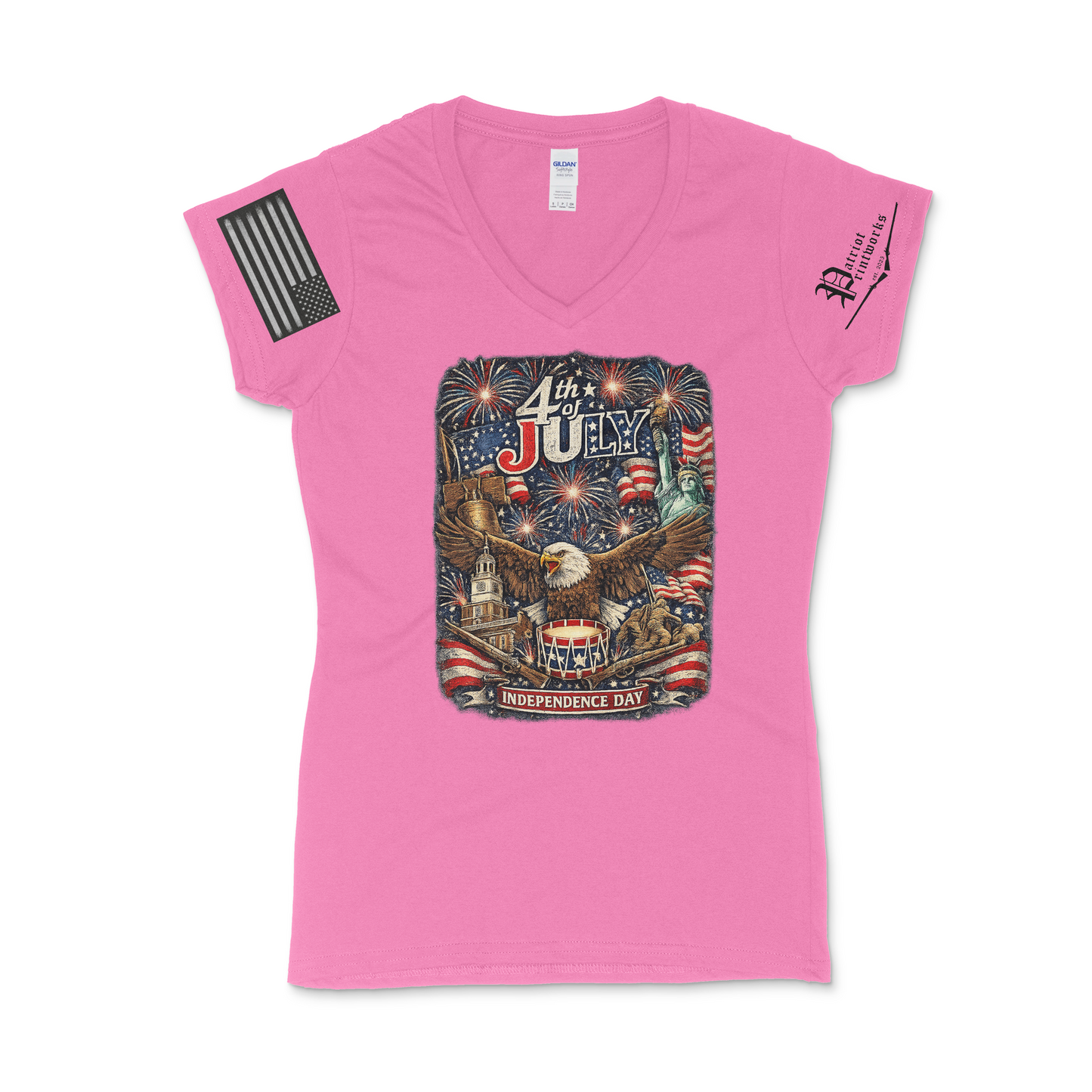 Patriotic Summer Women's V-Neck T-Shirt