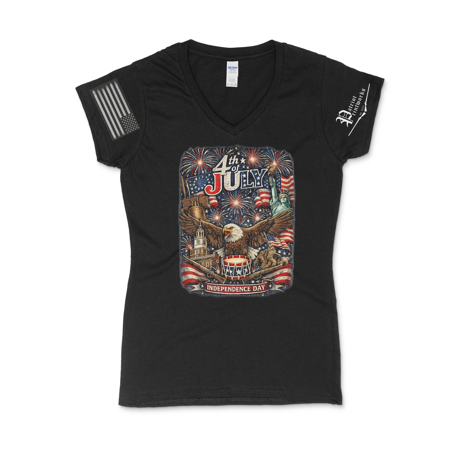 Patriotic Summer Women's V-Neck T-Shirt