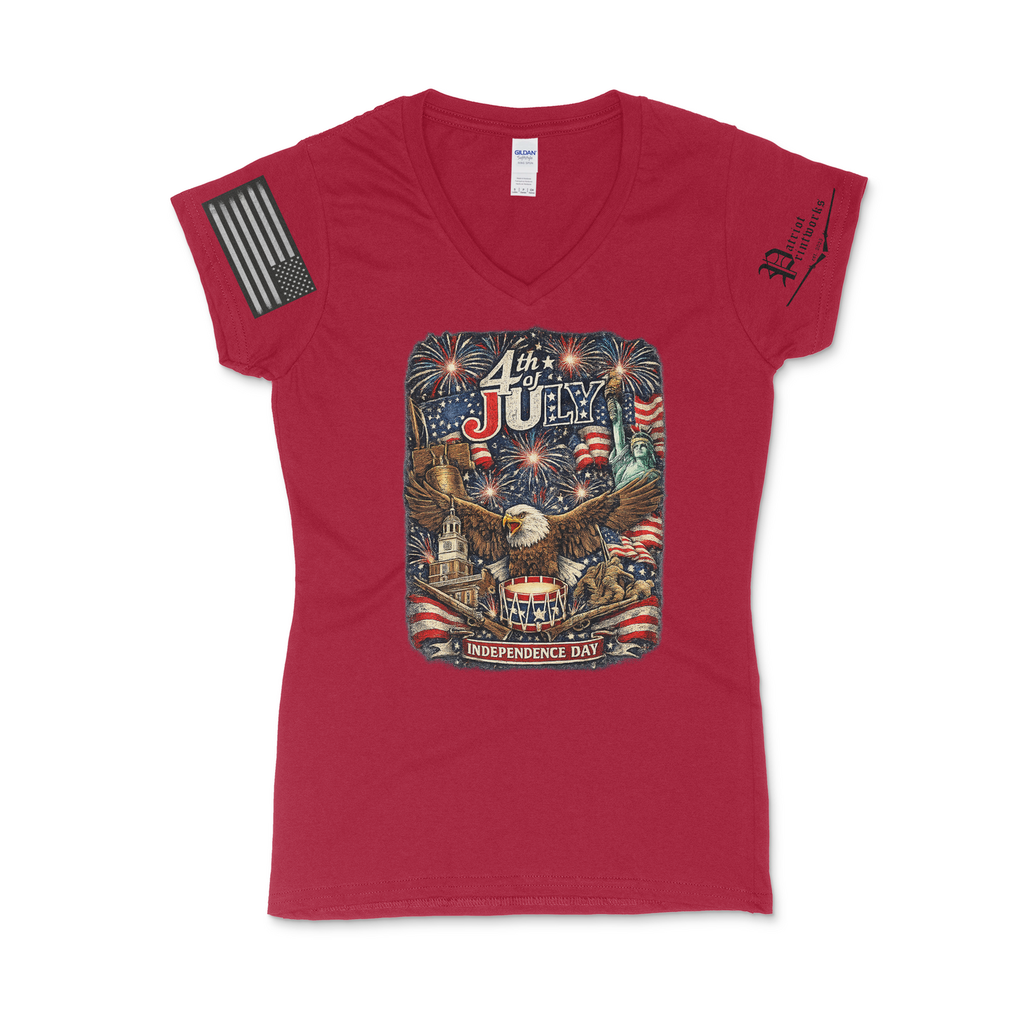 Patriotic Summer Women's V-Neck T-Shirt