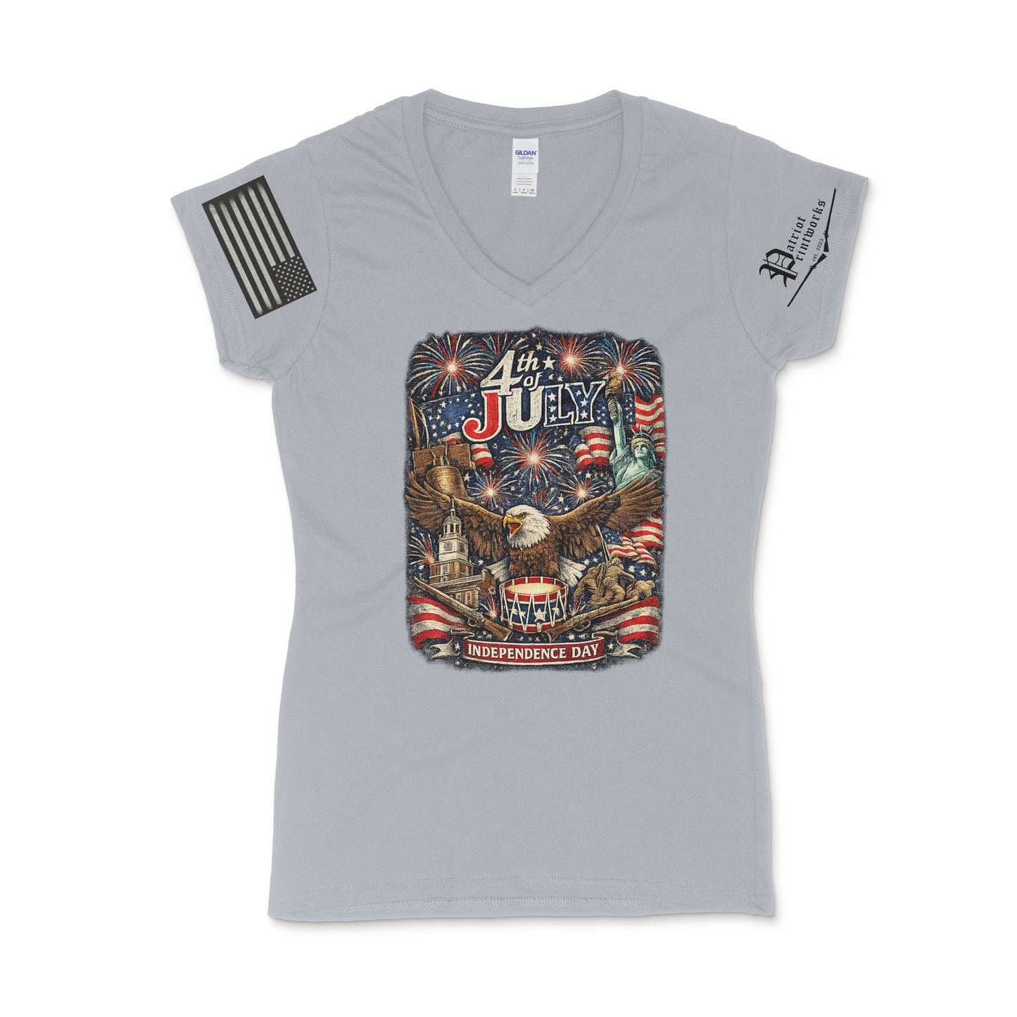 Patriotic Summer Women's V-Neck T-Shirt