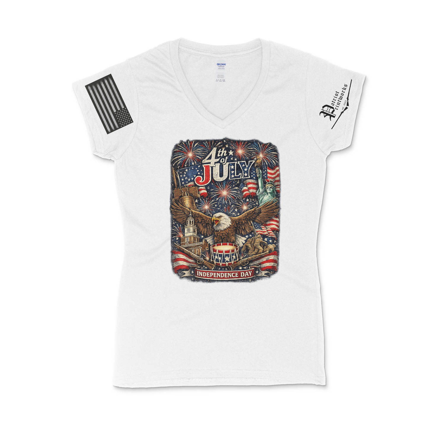 Patriotic Summer Women's V-Neck T-Shirt