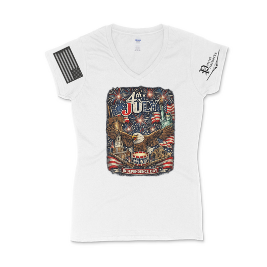 Patriotic Summer Women's V-Neck T-Shirt