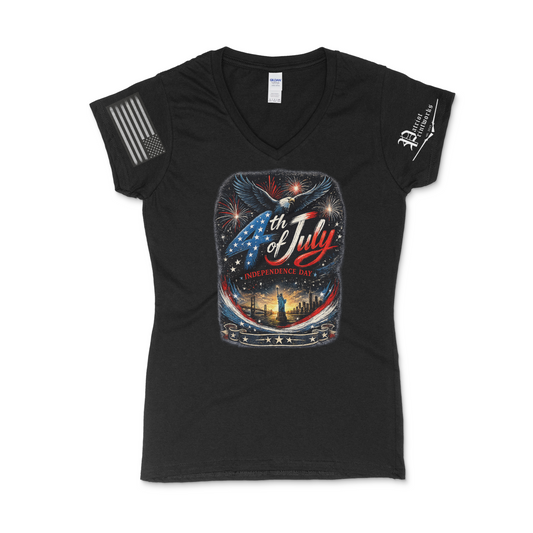 Liberty in Bloom Women's V-Neck T-Shirt