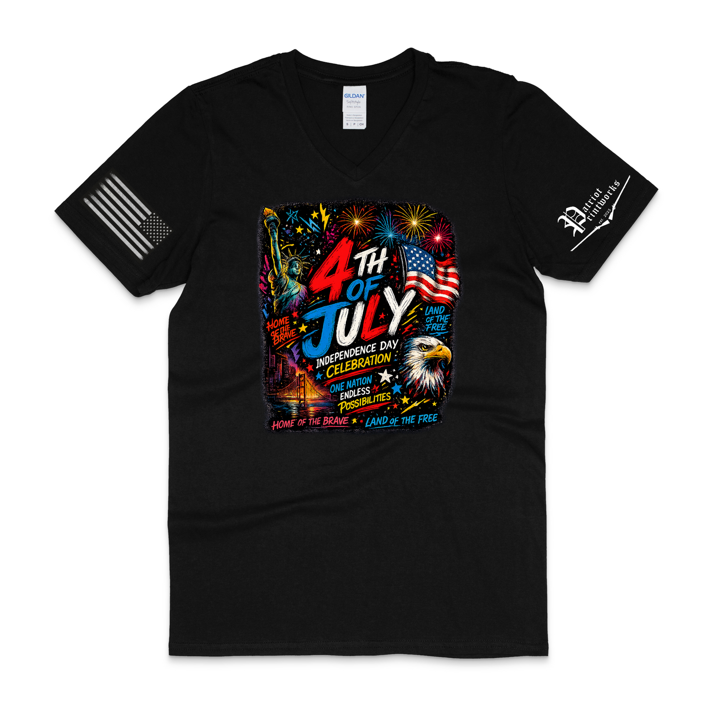 Independence Glow V-Neck T-Shirt
