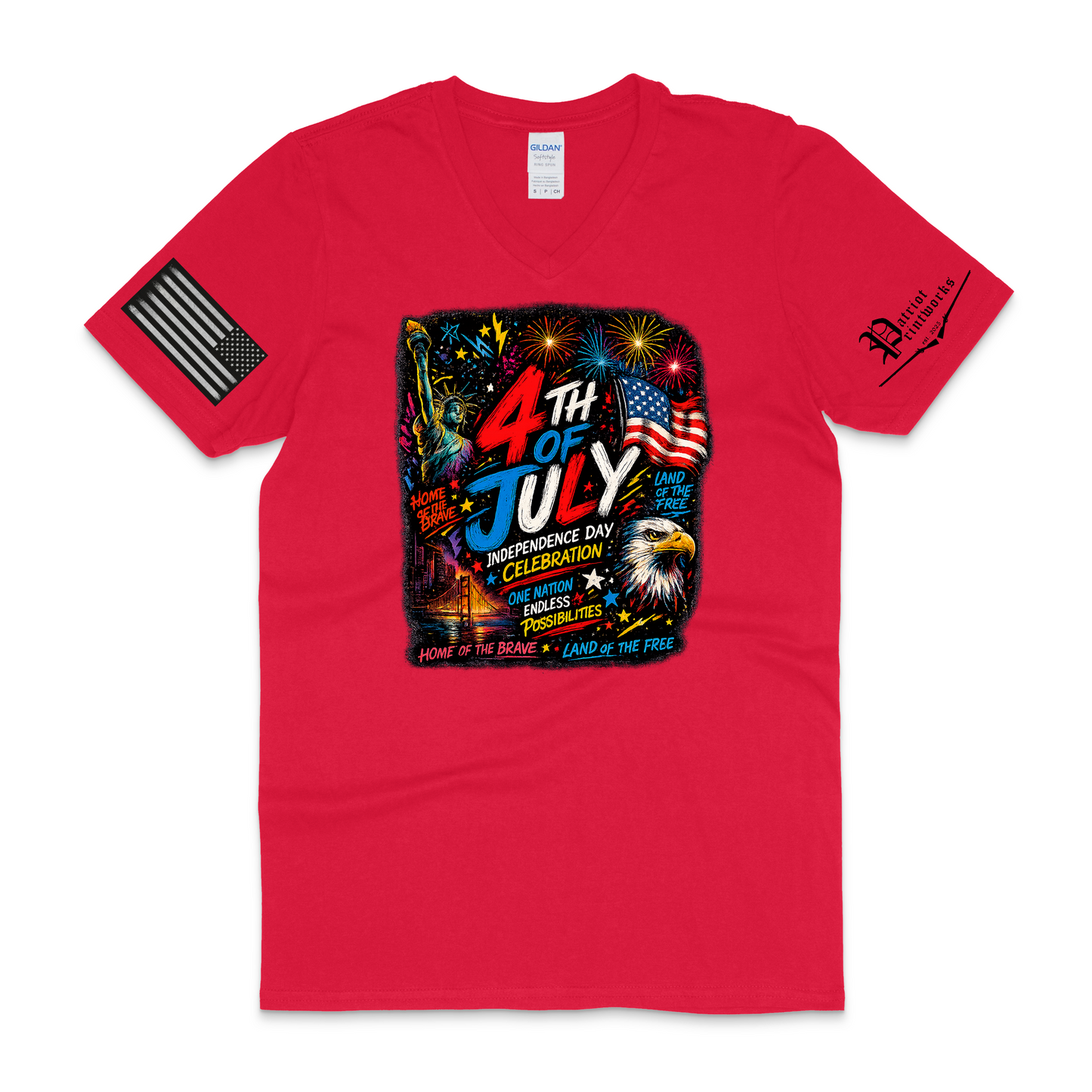 Independence Glow V-Neck T-Shirt