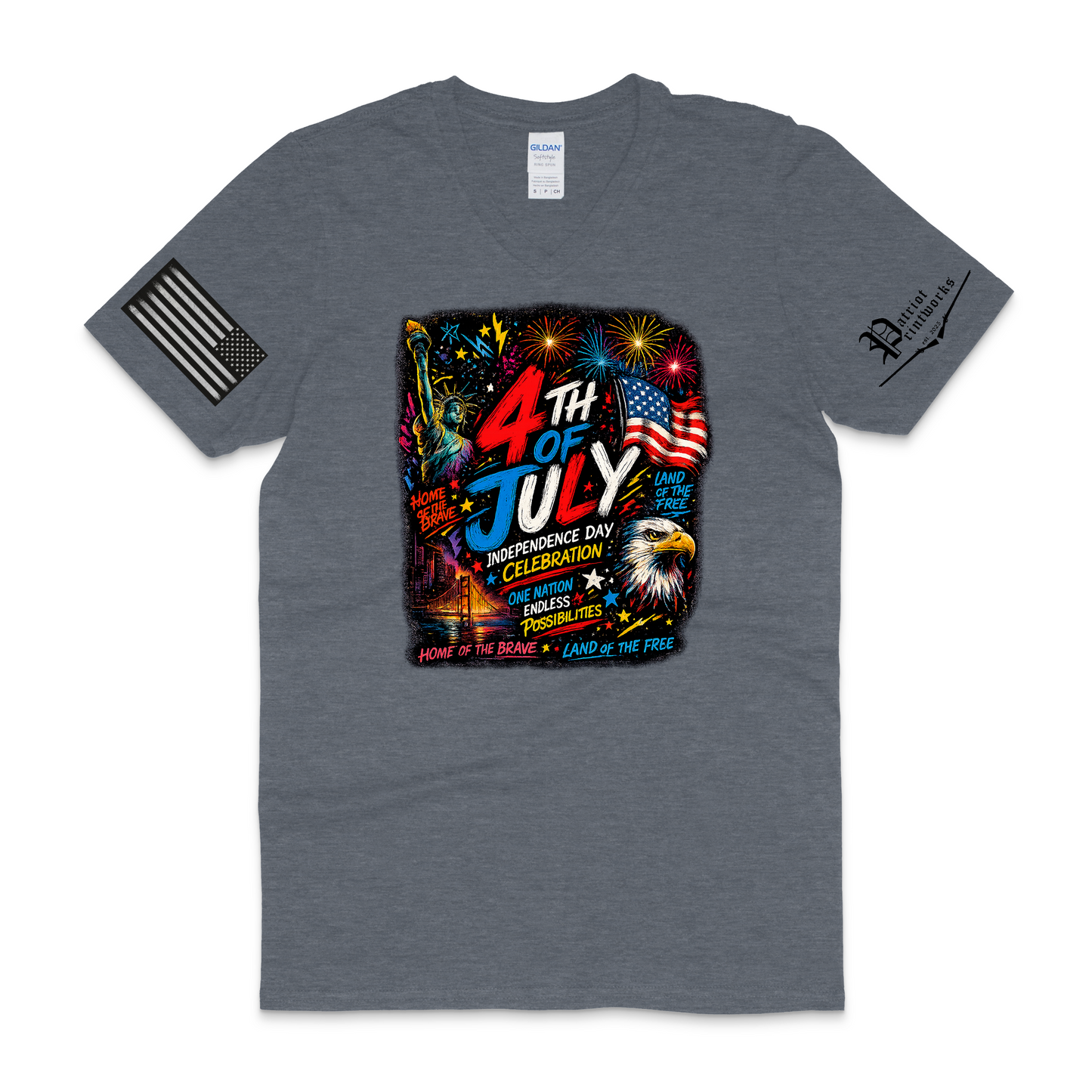 Independence Glow V-Neck T-Shirt