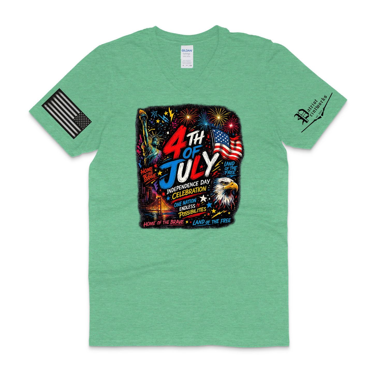 Independence Glow V-Neck T-Shirt