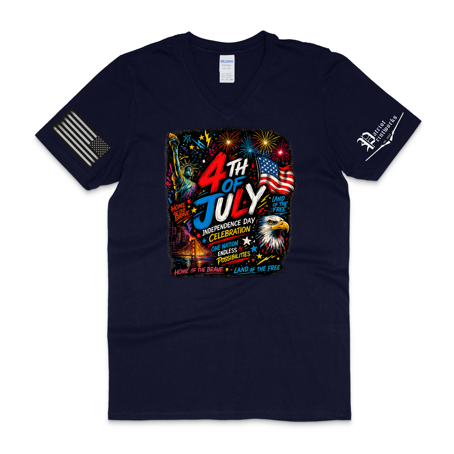 Independence Glow V-Neck T-Shirt