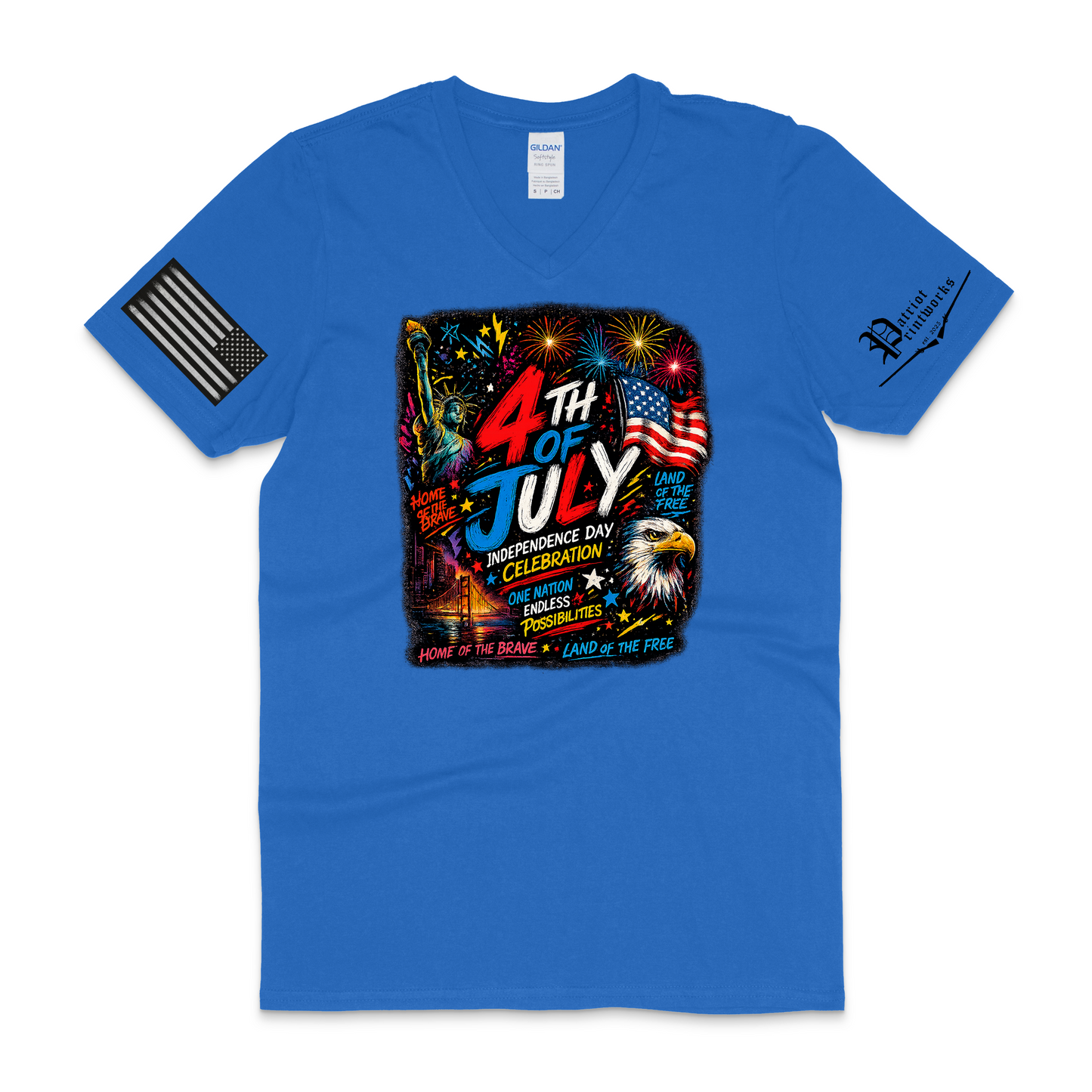 Independence Glow V-Neck T-Shirt