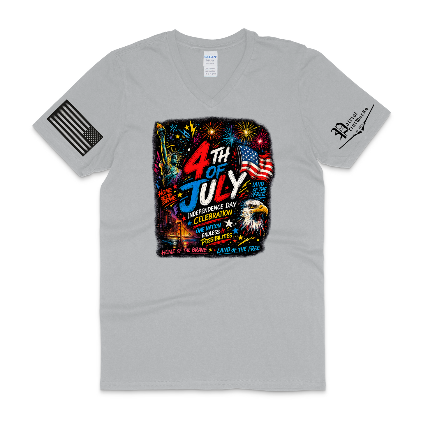 Independence Glow V-Neck T-Shirt
