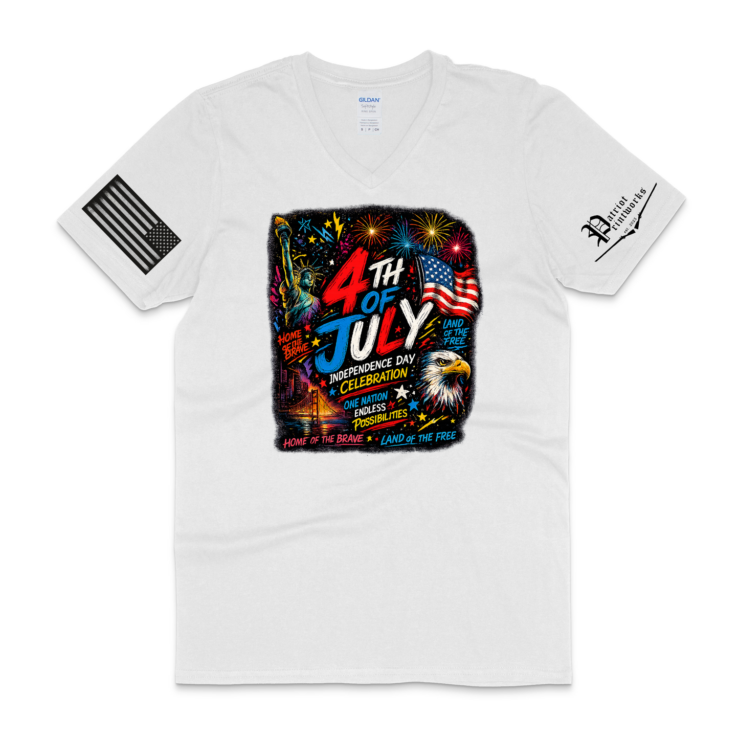 Independence Glow V-Neck T-Shirt