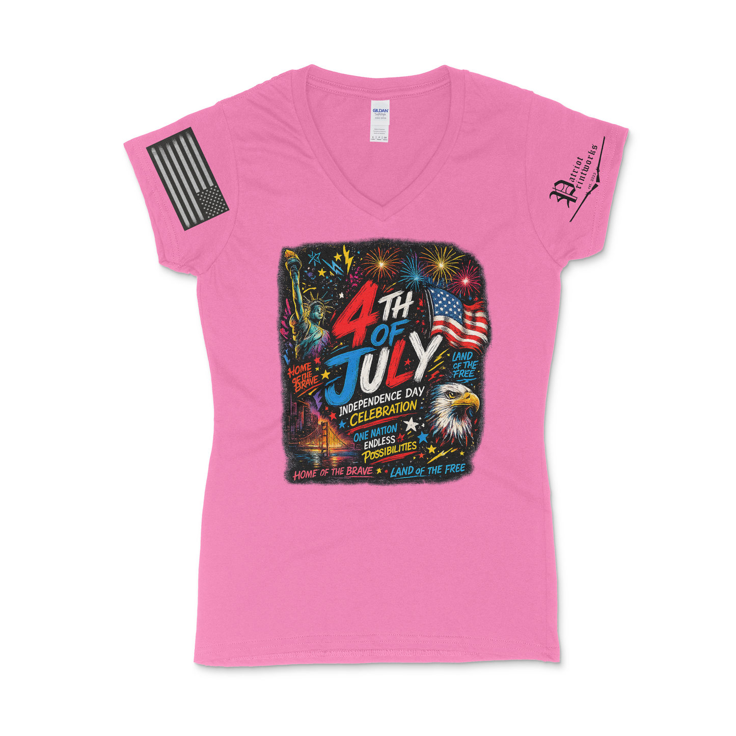 Independence Glow Women's V-Neck T-Shirt