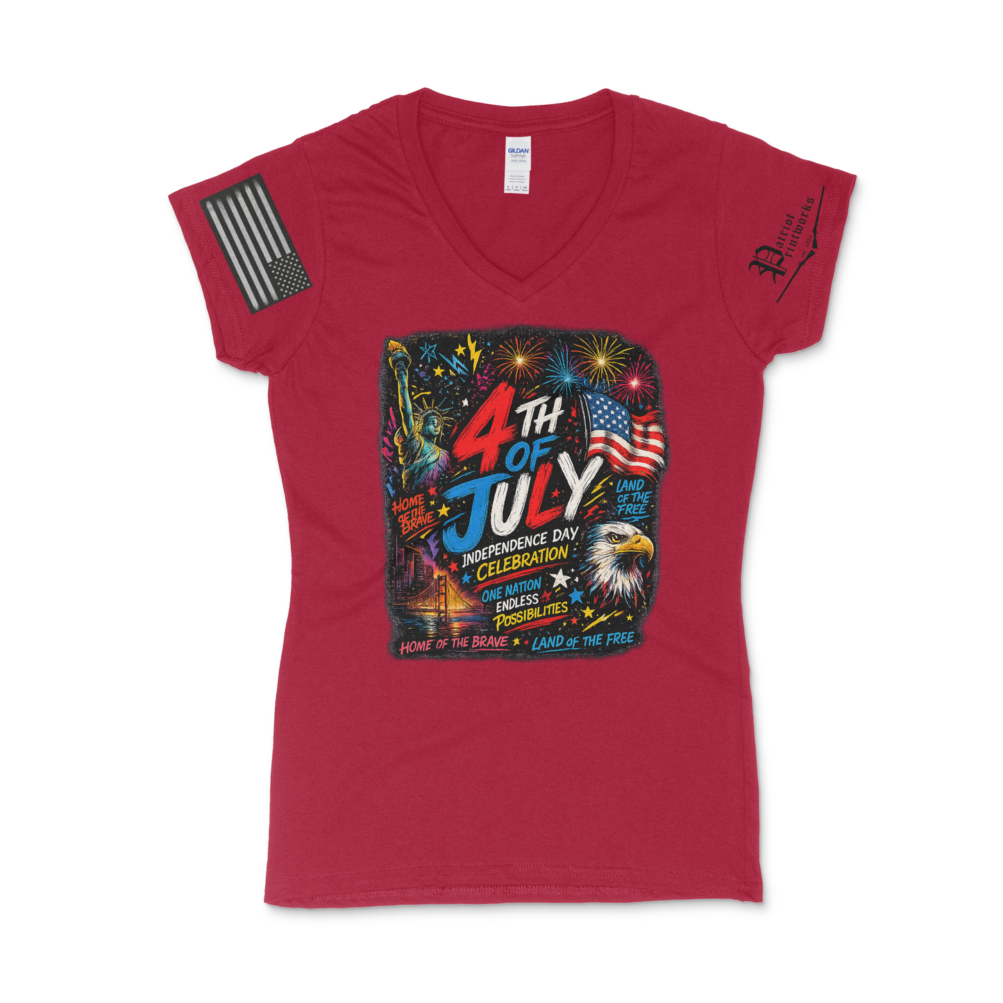 Independence Glow Women's V-Neck T-Shirt