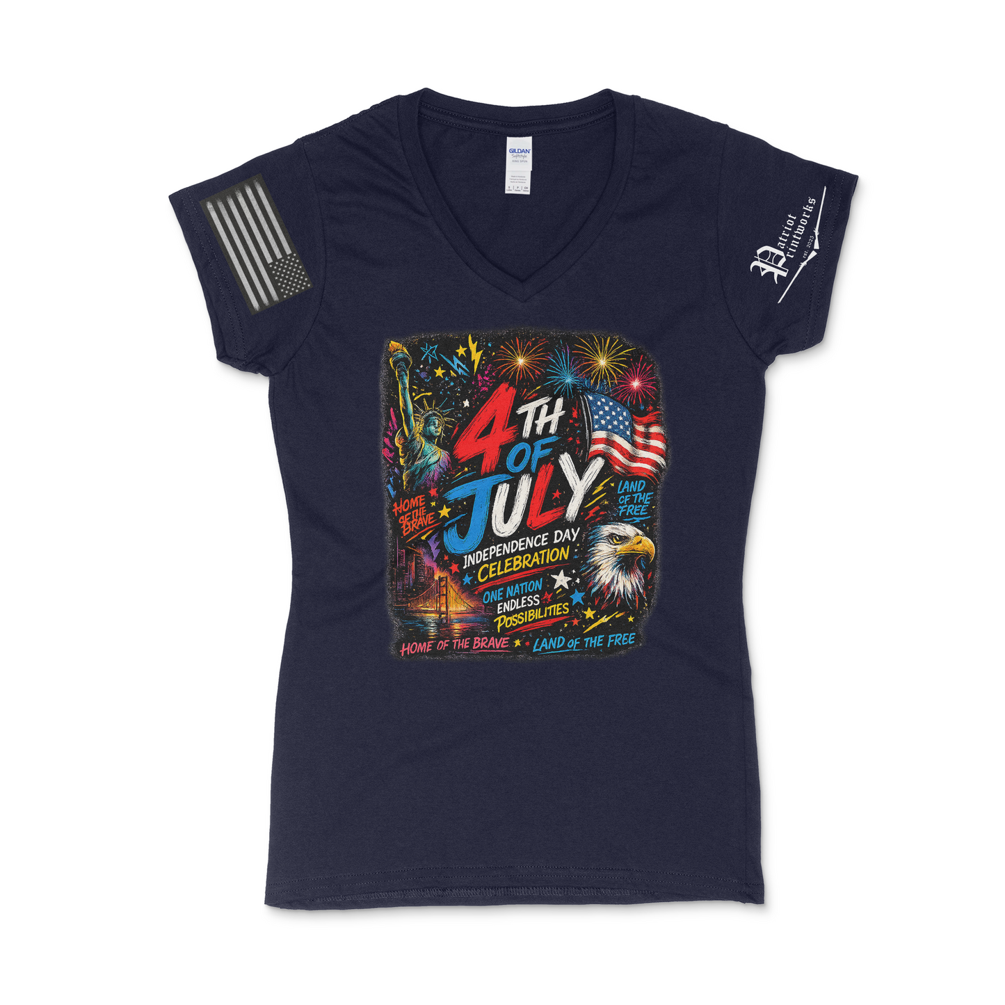 Independence Glow Women's V-Neck T-Shirt