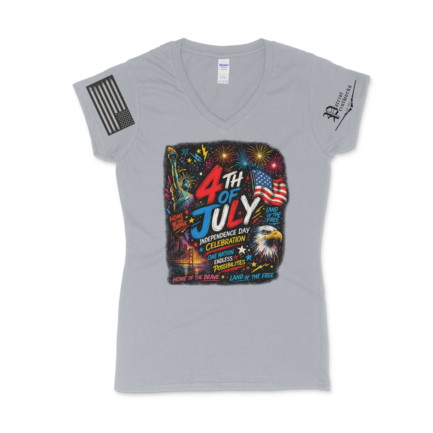 Independence Glow Women's V-Neck T-Shirt