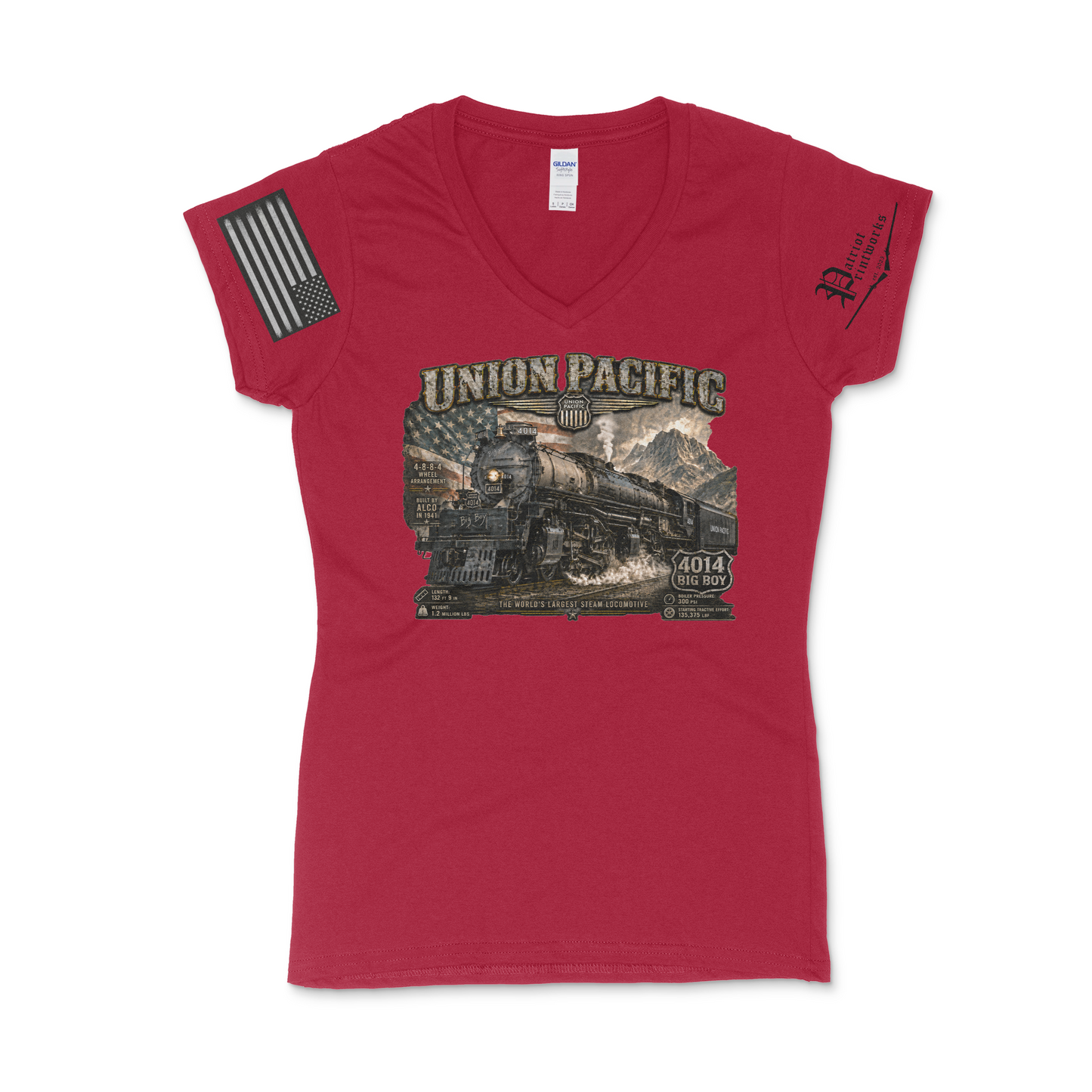Big Boy King of the Rails Women's V-Neck T-Shirt