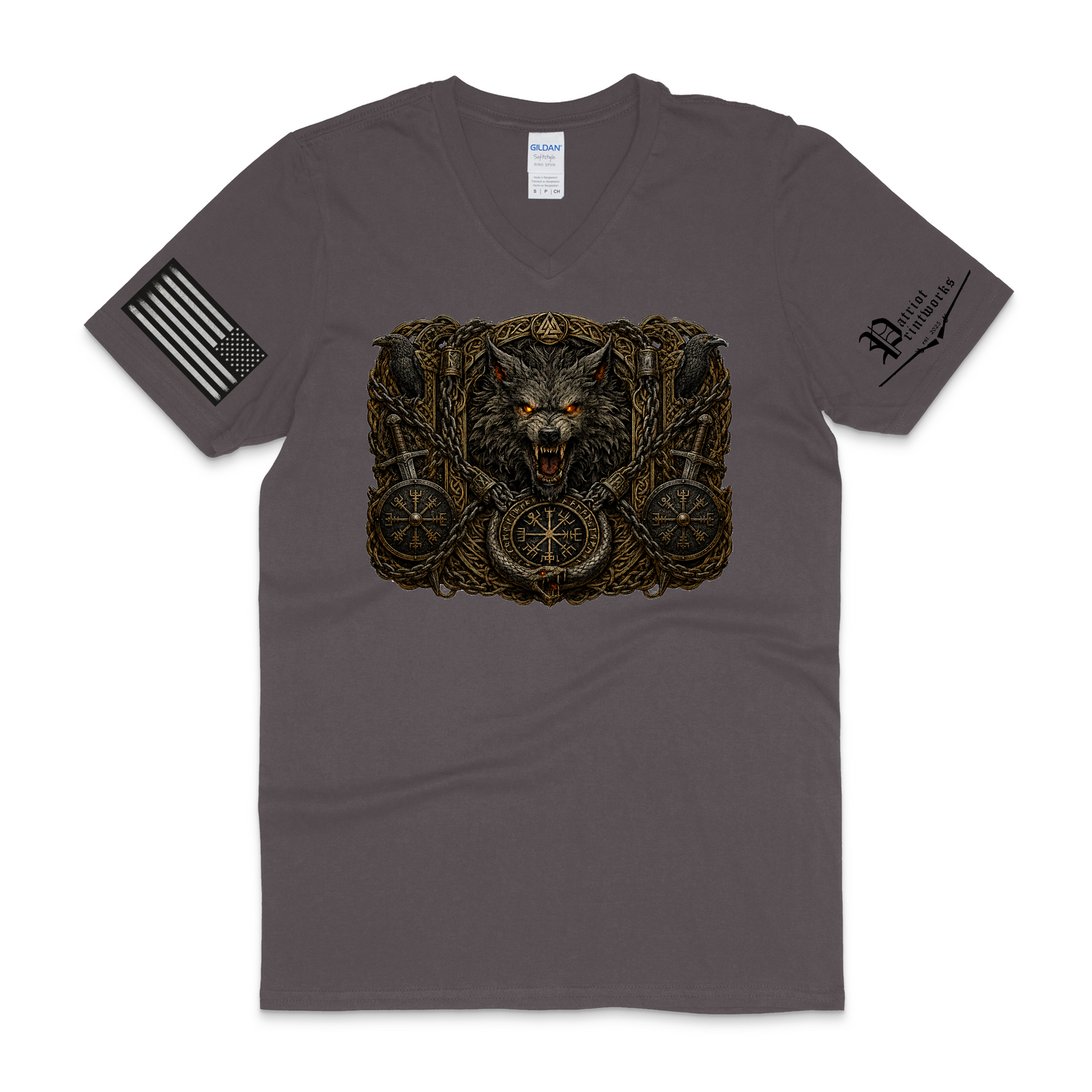 Bound Wolf of Ragnarok V-Neck T-Shirt