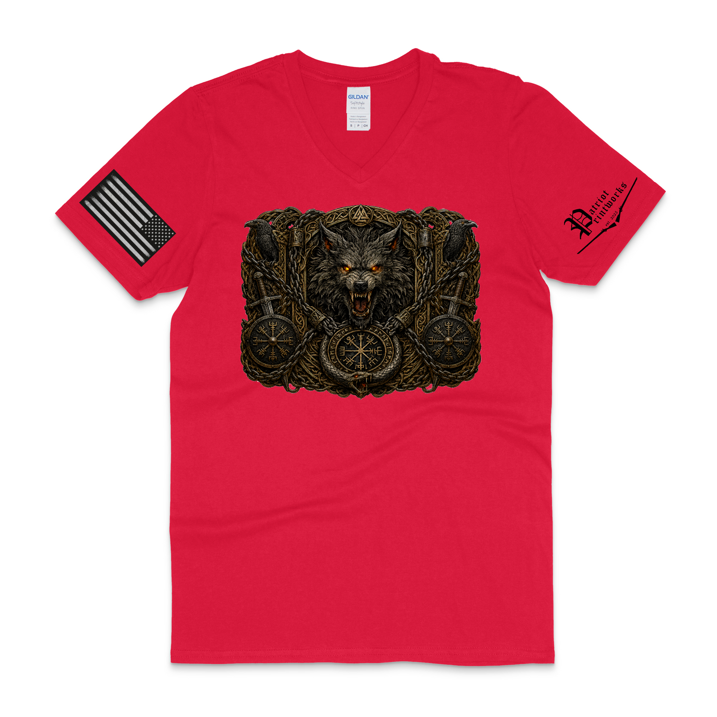 Bound Wolf of Ragnarok V-Neck T-Shirt