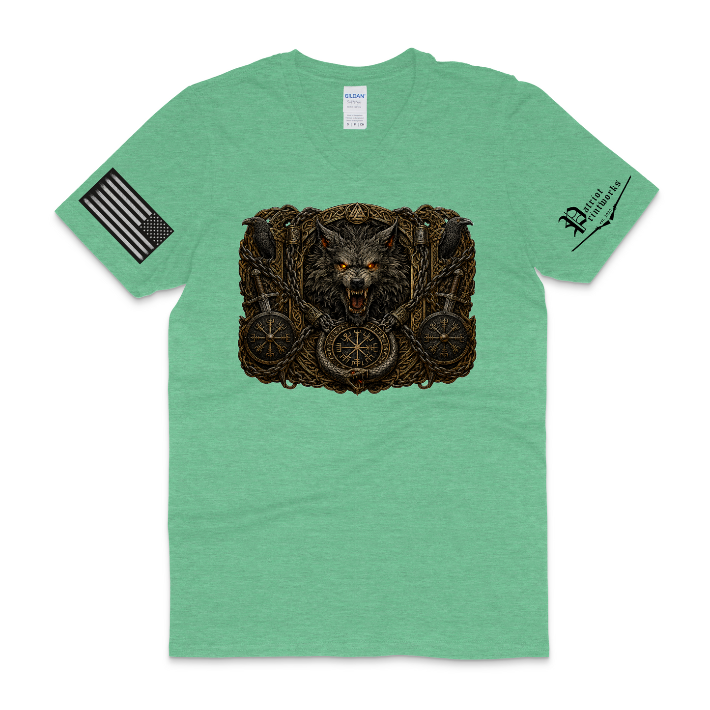 Bound Wolf of Ragnarok V-Neck T-Shirt