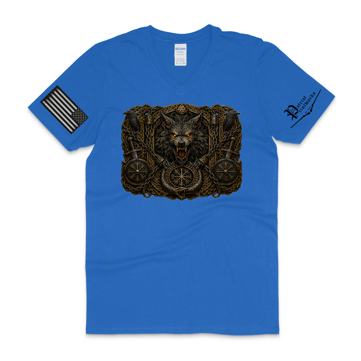 Bound Wolf of Ragnarok V-Neck T-Shirt