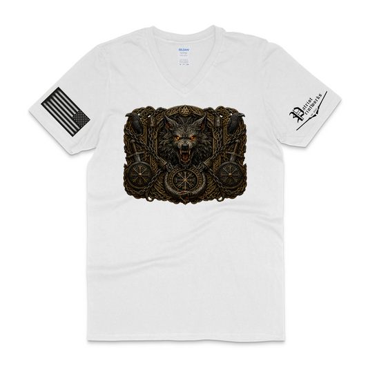 Bound Wolf of Ragnarok V-Neck T-Shirt