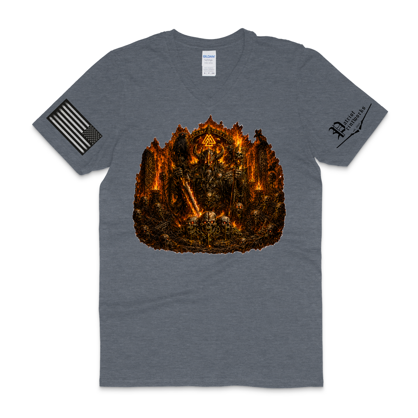 Burning Barrow Lord V-Neck T-Shirt