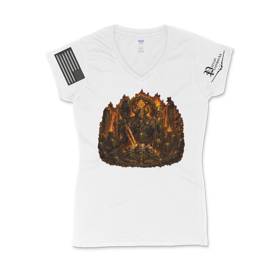 Burning Barrow Lord Women's V-Neck T-Shirt