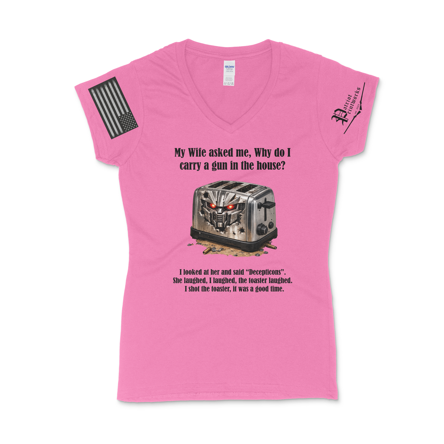 Carry at Home Ladies V-Neck T-Shirt