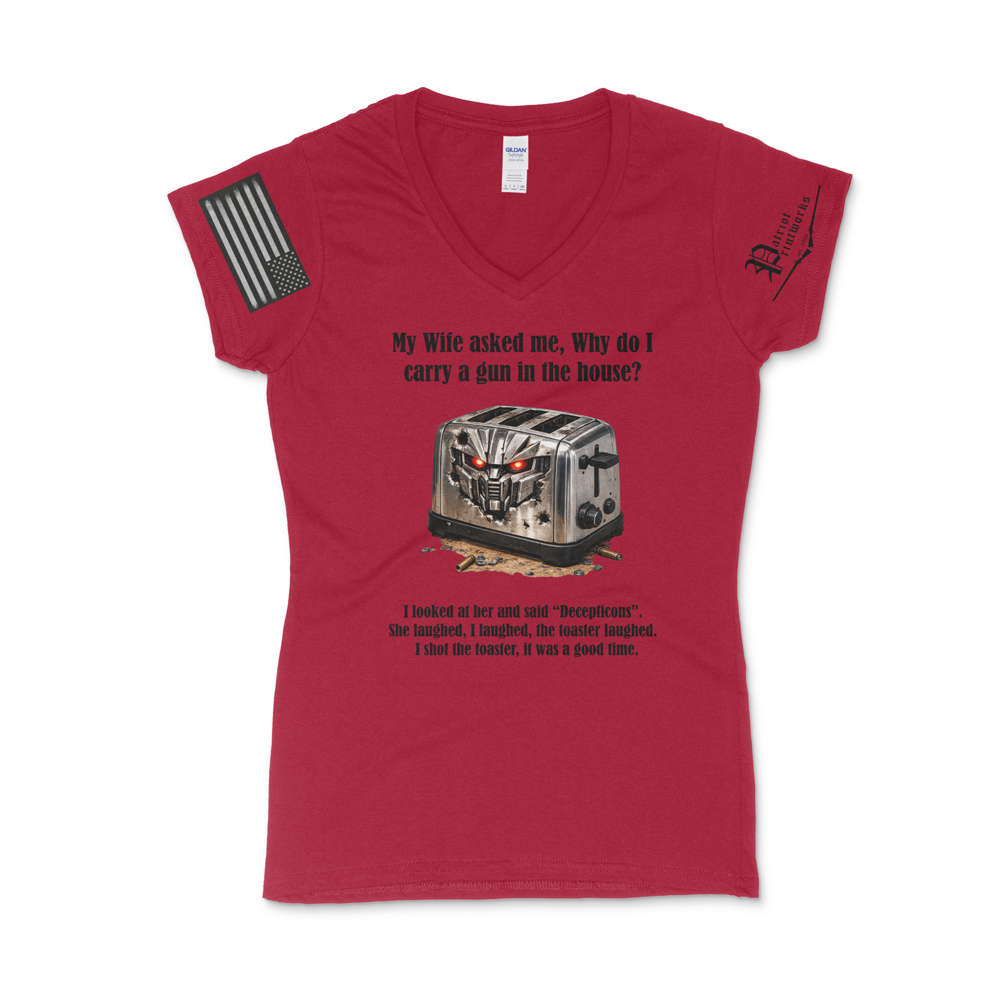 Carry at Home Ladies V-Neck T-Shirt