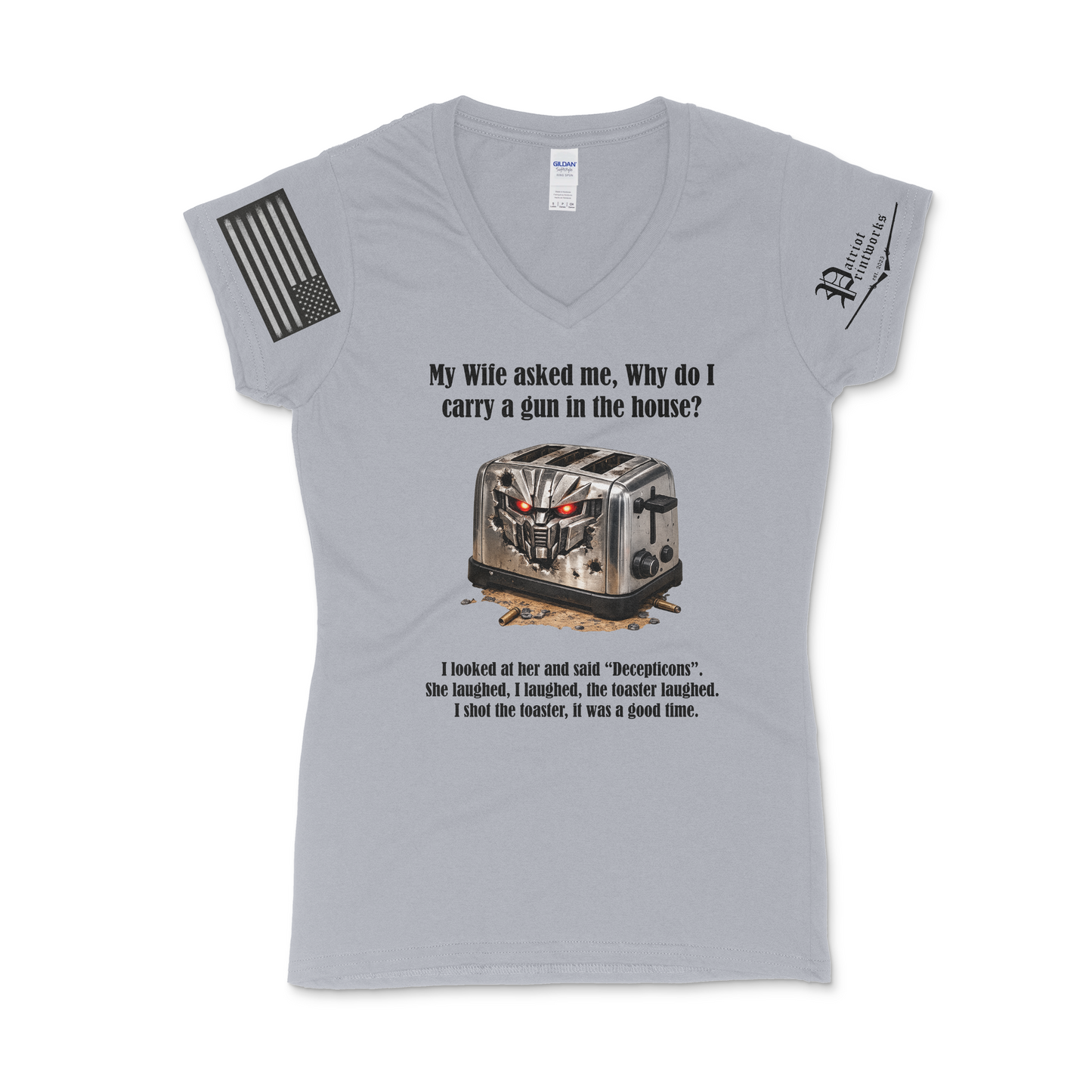 Carry at Home Ladies V-Neck T-Shirt